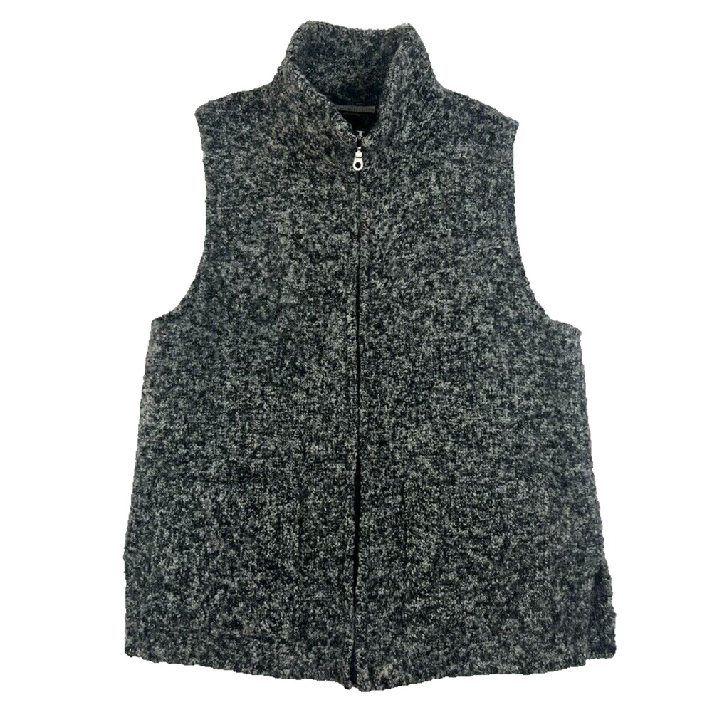 Weave Of The Irish Vest Womens Medium Zip up Handcrafted In Ireland Wool Blend